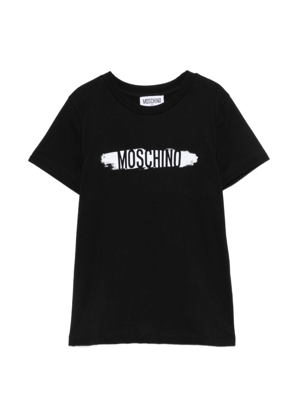 T-shirt nero per bambino H8M058LAA10 60100 Moschino Kids 