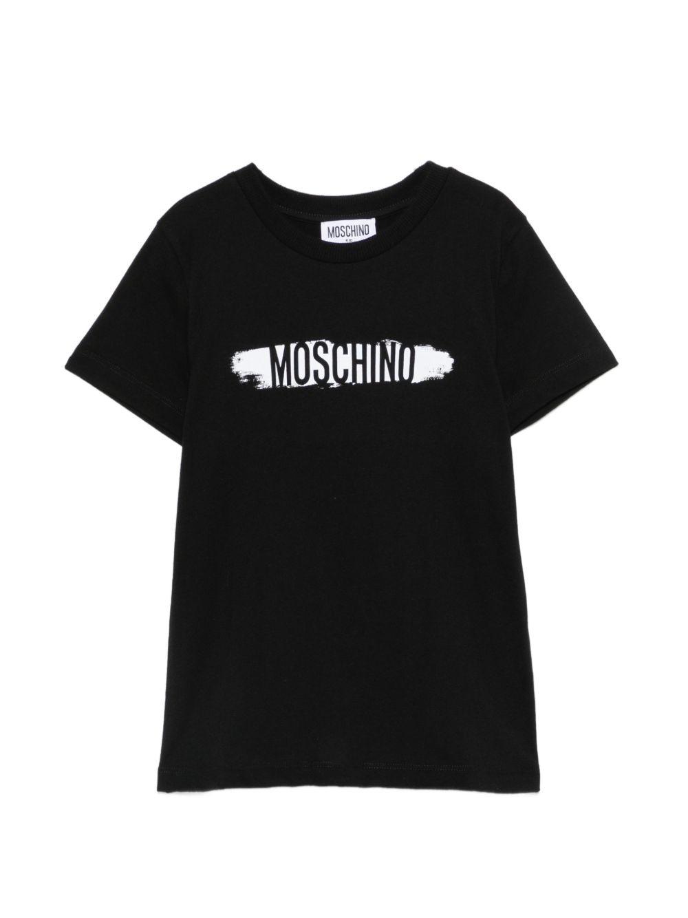 T-shirt nero per bambino H8M058LAA10 60100 Moschino Kids 