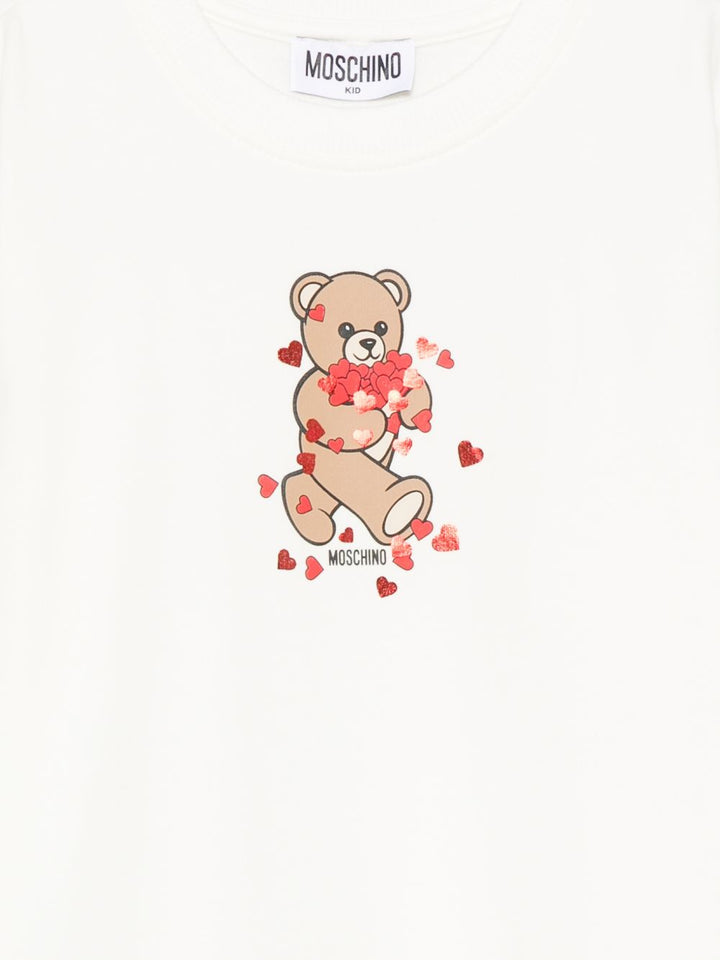 Abito bianco per bambina HAV0H7LDA63 10063 Moschino Kids 