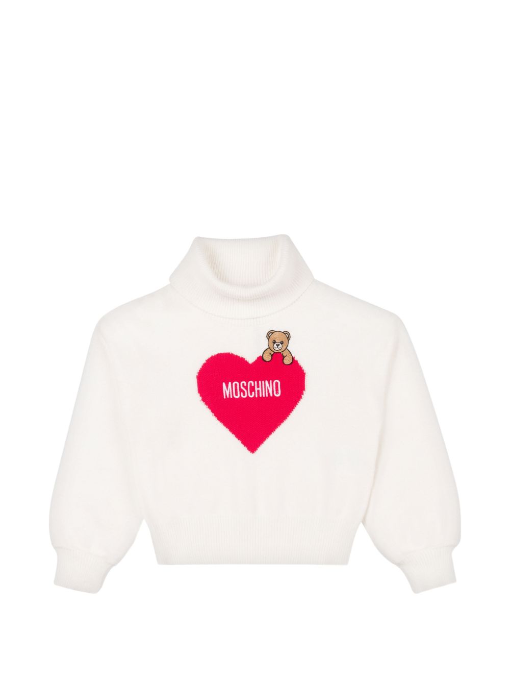 Maglione bianco per bambina HDW02JLHE77 10063 Moschino Kids 