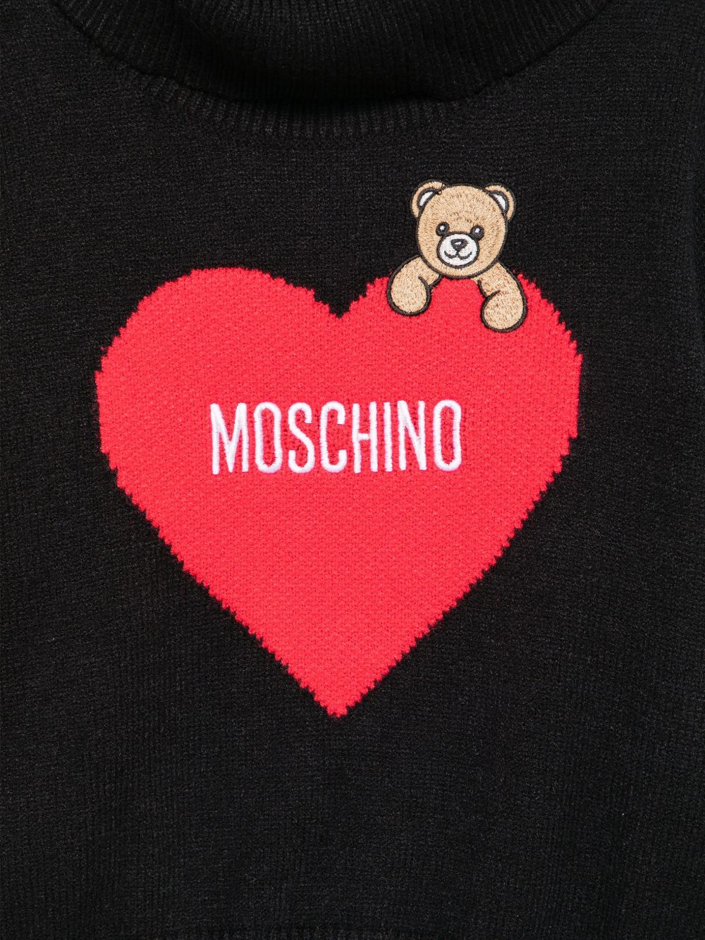 Maglione nero per bambina HDW02JLHE77 60100 Moschino Kids 