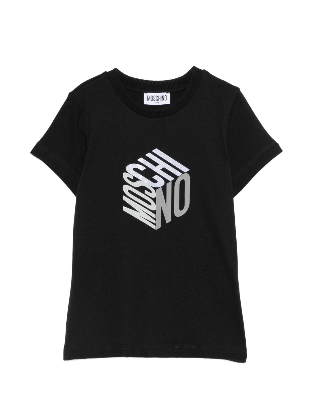 T-shirt nero per bambino HMM05VLAA57 60100 Moschino Kids 