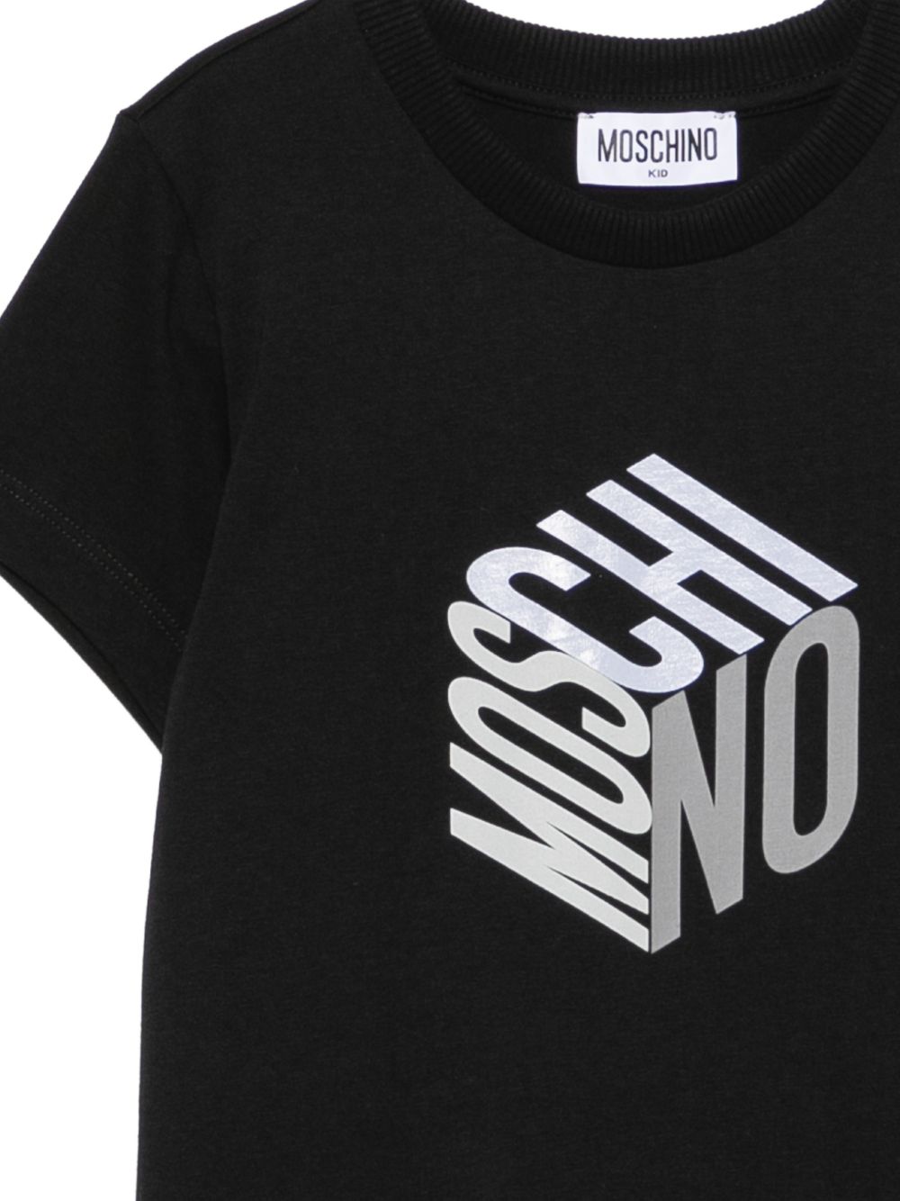 T-shirt nero per bambino HMM05VLAA57 60100 Moschino Kids 