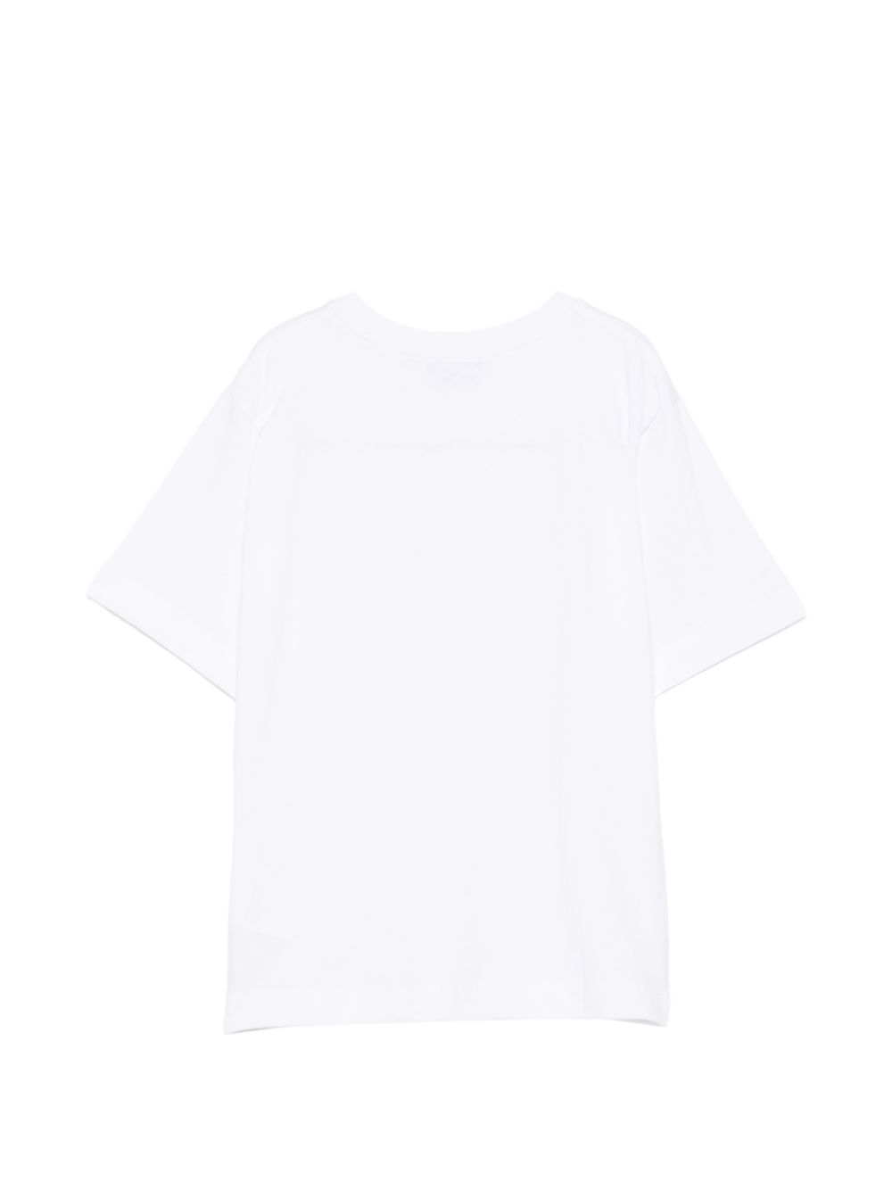 T-shirt maxi bianca per bambino HMM05WLAA34 10101 Moschino Kids 