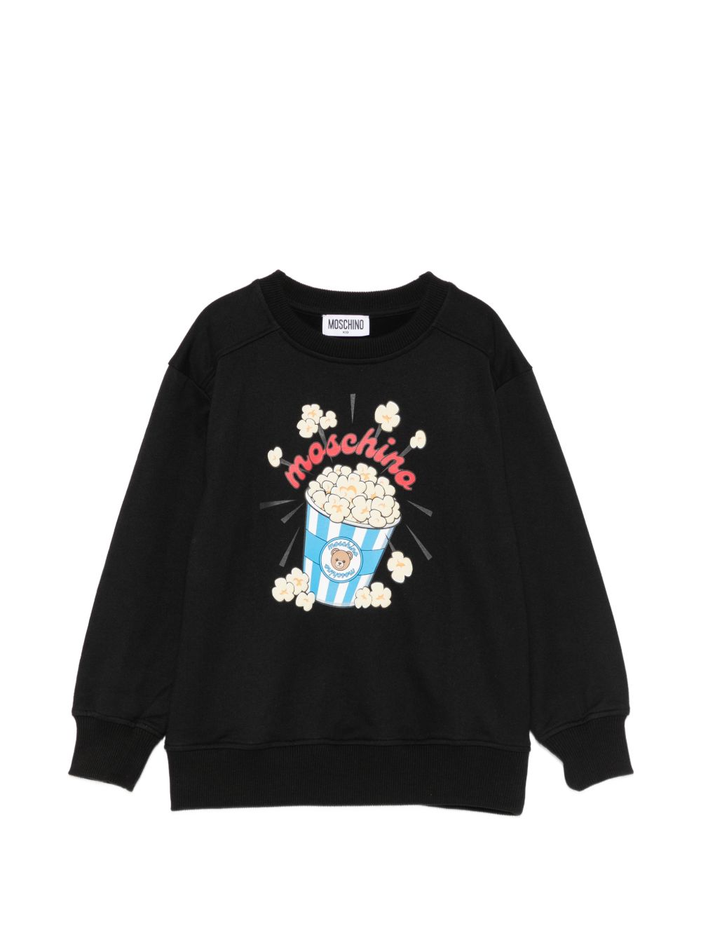 Felpa nera per bambino HNF099LCA94 60100 Moschino Kids 