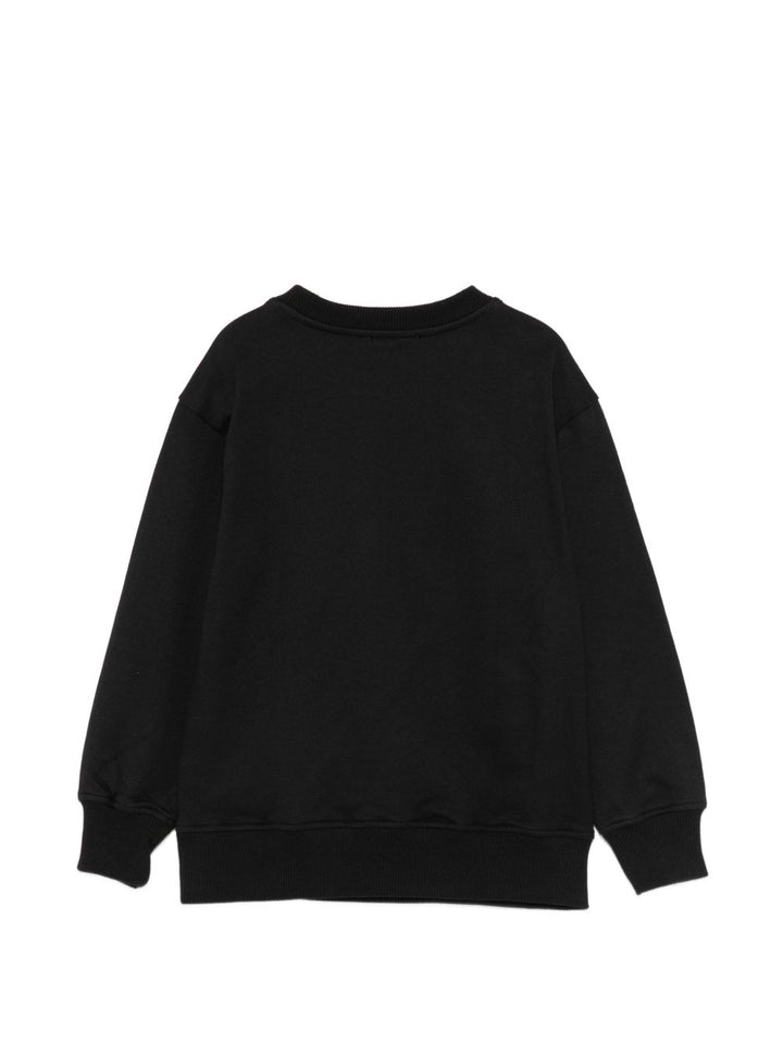 Felpa nera per bambino HNF099LCA94 60100 Moschino Kids 