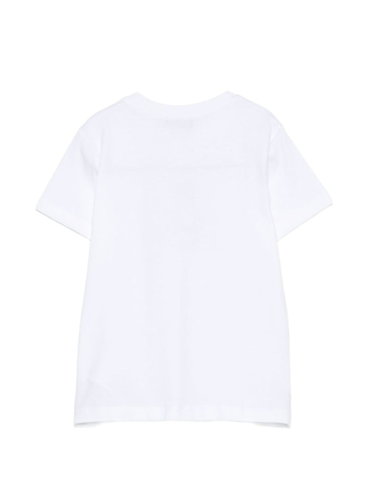 T-shirt bianca per bambino HNM05VLAA10 10101 Moschino Kids 