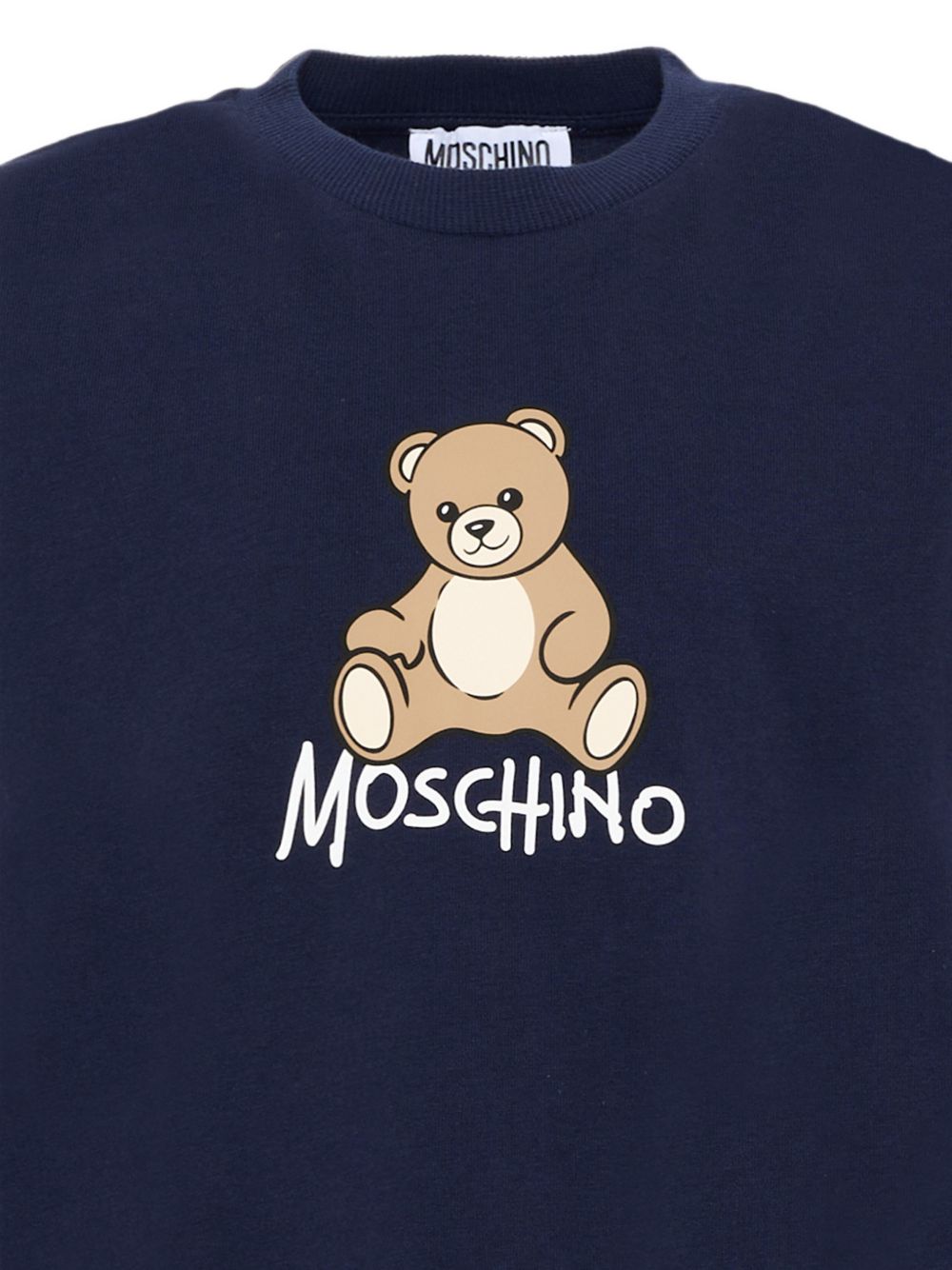 T-shirt blu navy per bambino HNM05VLAA10 40016 Moschino Kids 