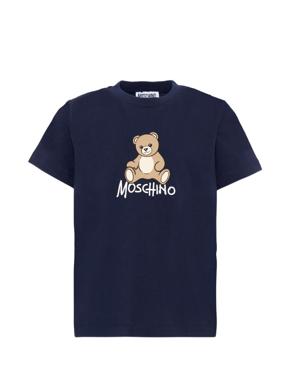 T-shirt blu navy per bambino HNM05VLAA10 40016 Moschino Kids 