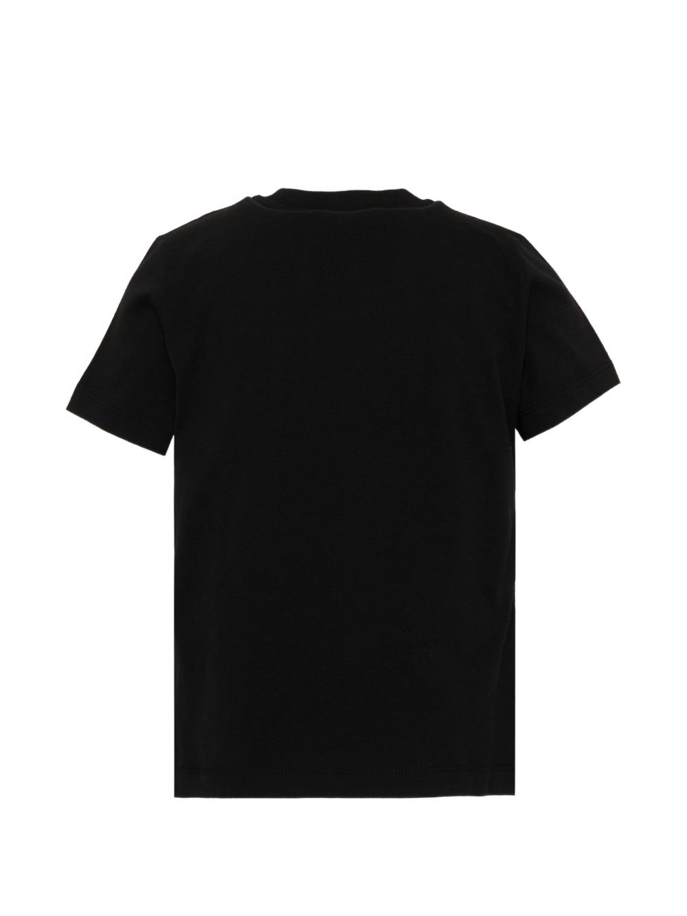 T-shirt nera per bambino HNM05VLAA10 60100 Moschino Kids 