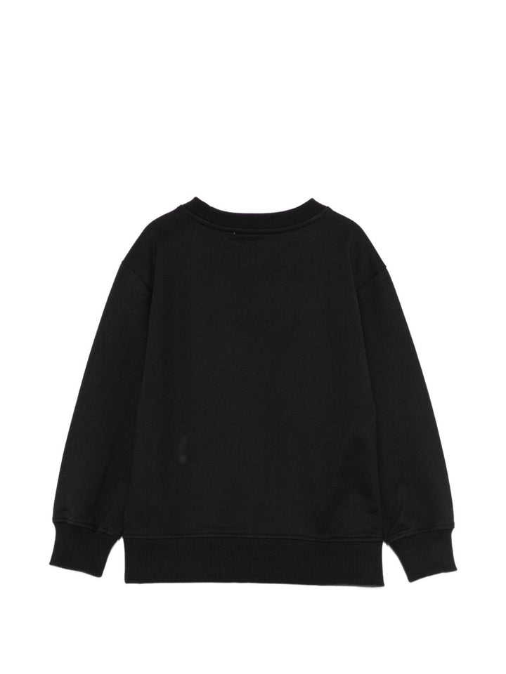 Felpa nera per bambino HOF099LCA61 60100 Moschino Kids 