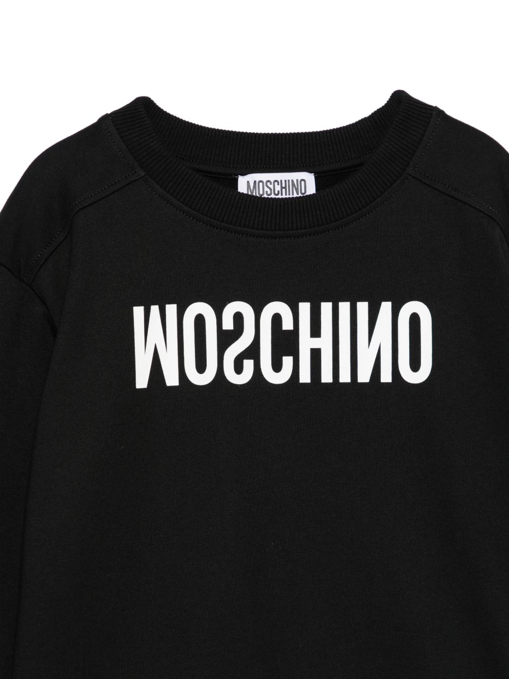 Felpa nera per bambino HOF099LCA61 60100 Moschino Kids 