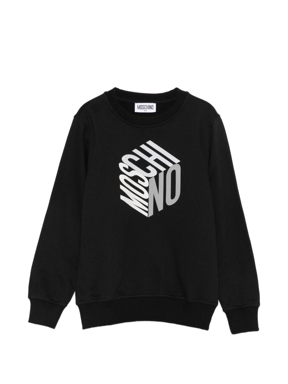 Felpa nera per bambino HUF0A2LCA92 60100 Moschino Kids 