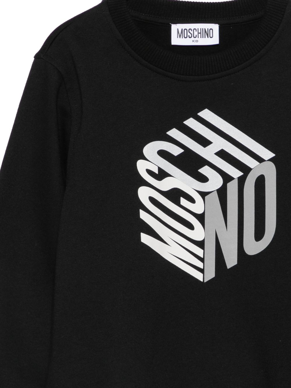 Felpa nera per bambino HUF0A2LCA92 60100 Moschino Kids 