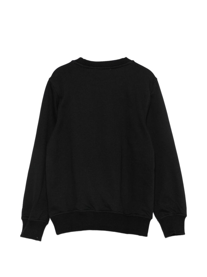 Felpa nera per bambino HUF0A2LCA92 60100 Moschino Kids 