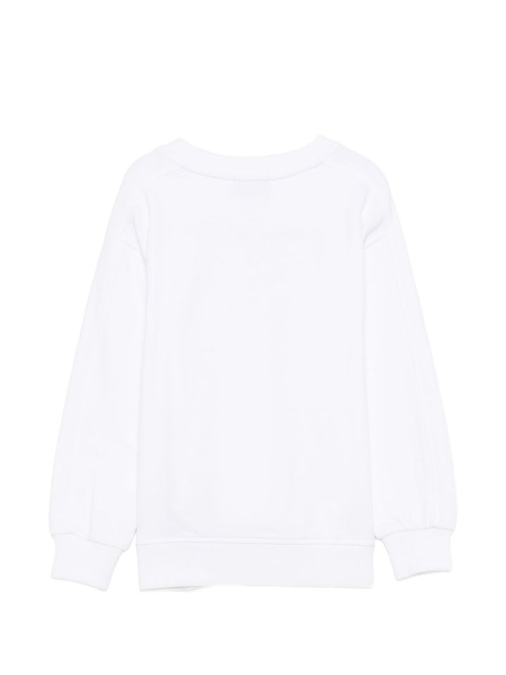 Felpa bianca per bambino HUF0A3LCA83 10101 Moschino Kids 