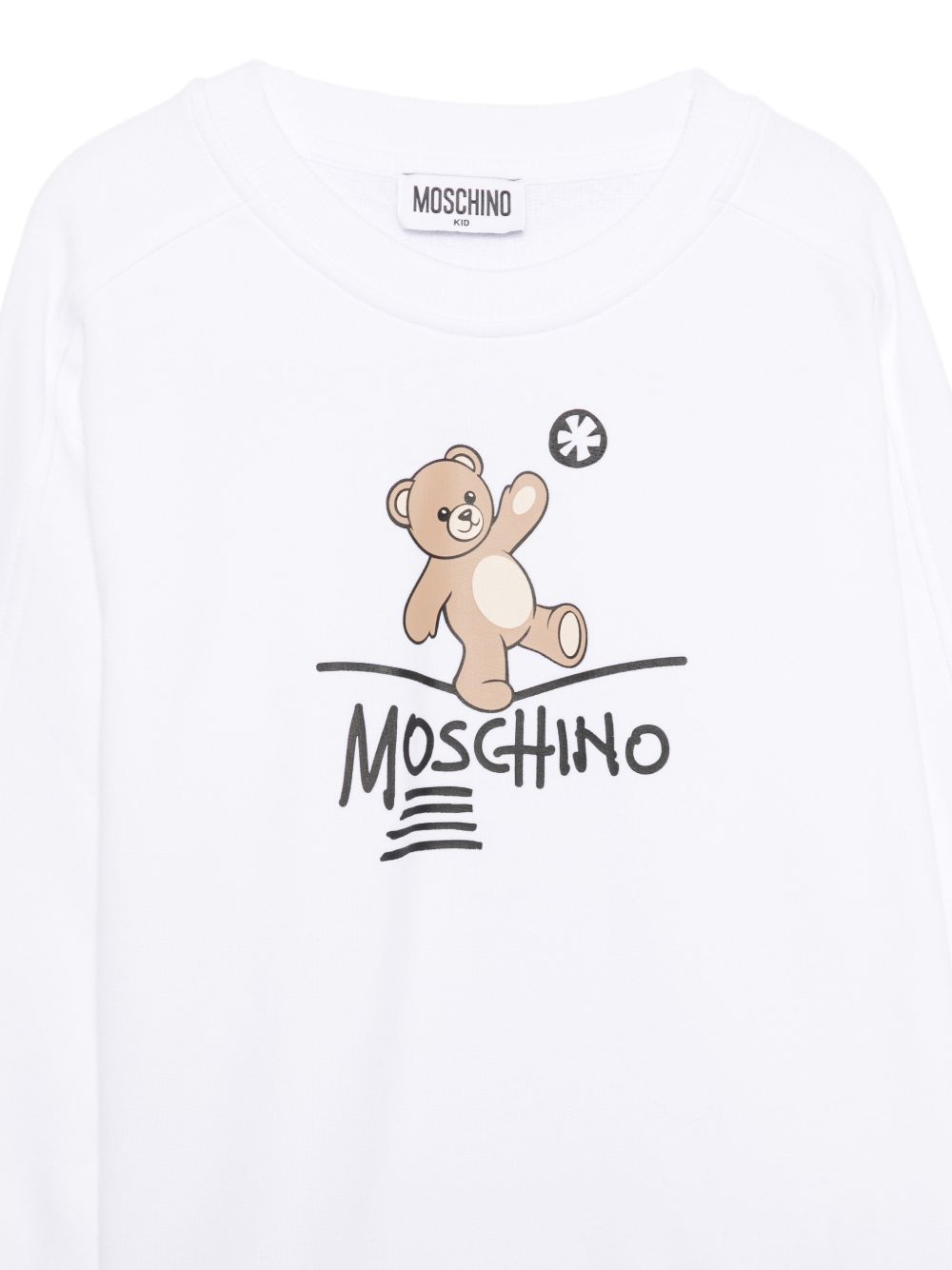 Felpa bianca per bambino HUF0A3LCA83 10101 Moschino Kids 