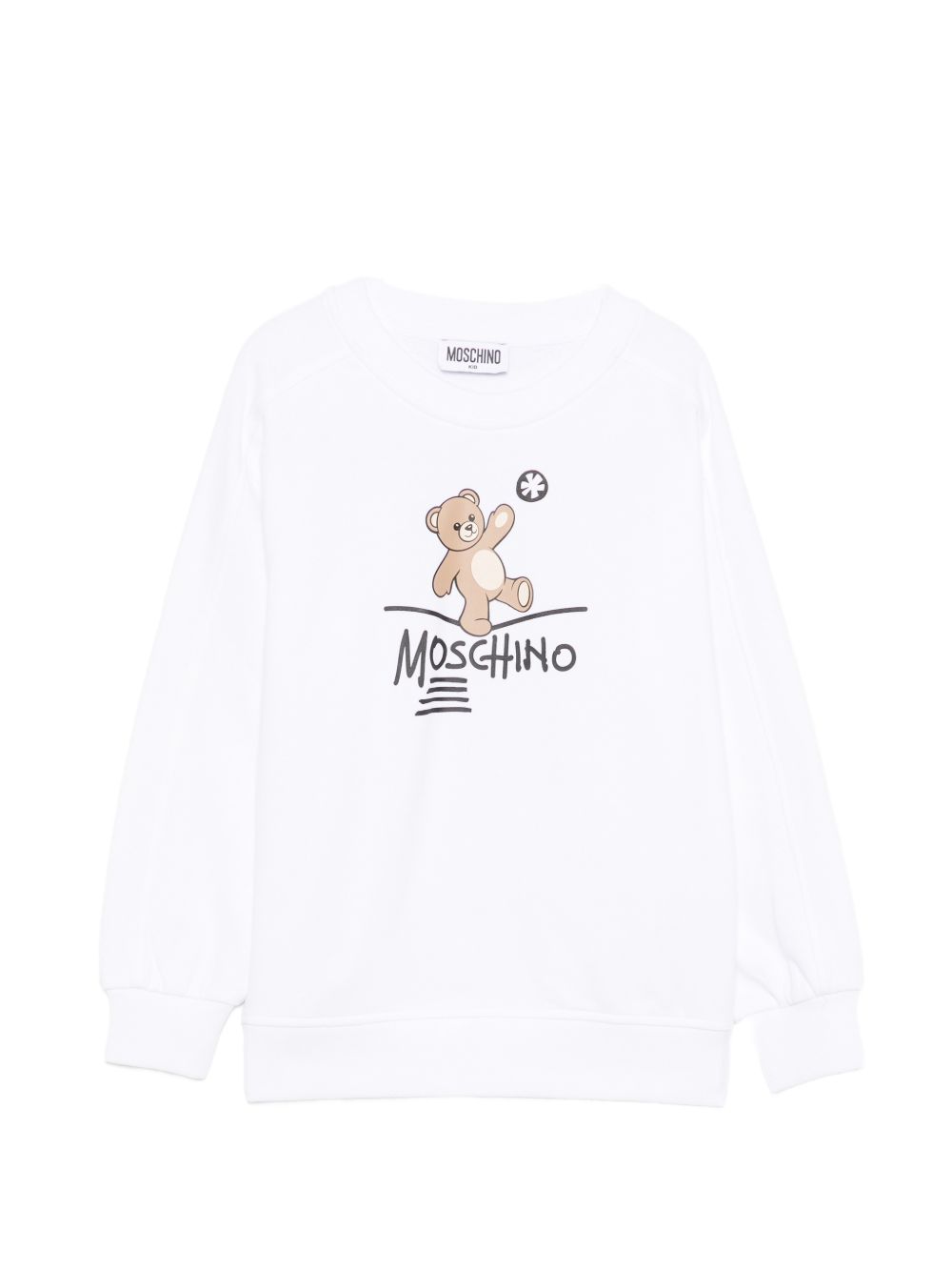Felpa bianca per bambino HUF0A3LCA83 10101 Moschino Kids 