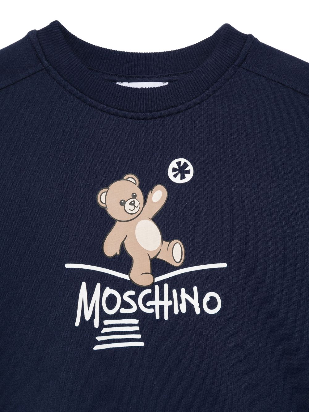 Felpa blu navy per bambino HUF0A3LCA83 40016 Moschino Kids 