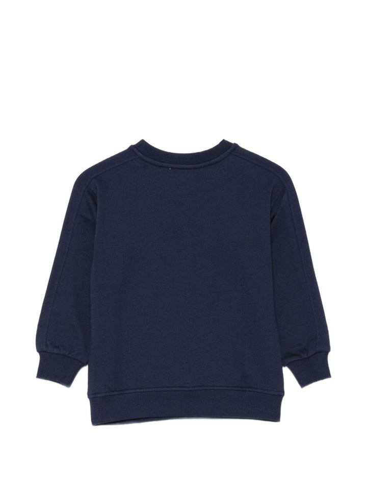 Felpa blu navy per bambino HUF0A3LCA83 40016 Moschino Kids 