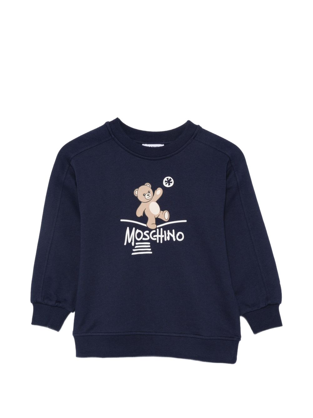 Felpa blu navy per bambino HUF0A3LCA83 40016 Moschino Kids 