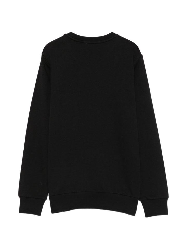 Felpa nera per bambino HUF0A8LCA93 60100 Moschino Kids 