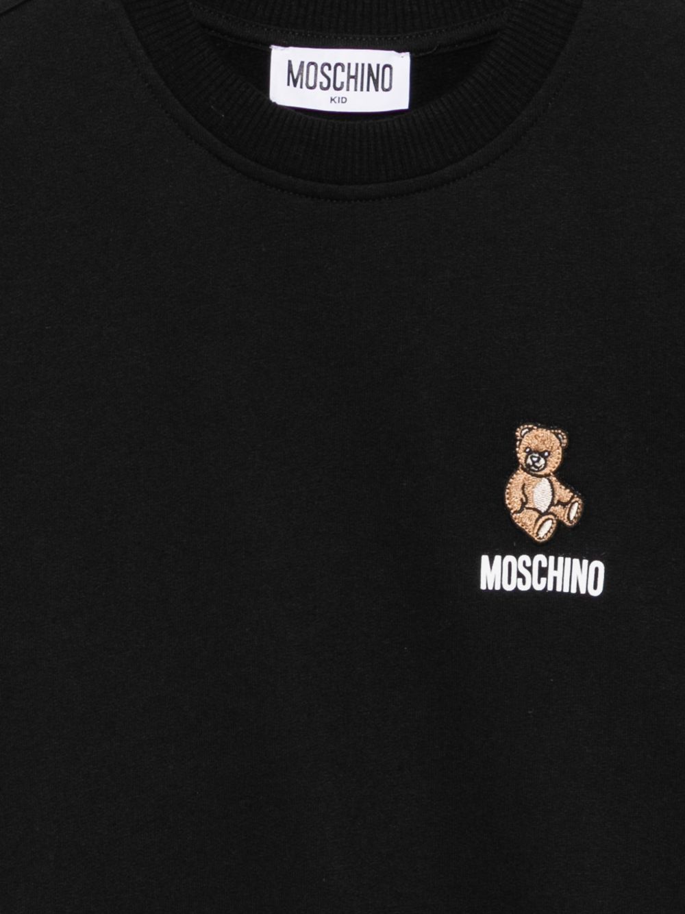Felpa nera per bambino HUF0A9LCA40 60100 Moschino Kids 