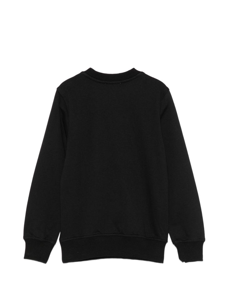 Felpa nera per bambino HUF0A9LCA40 60100 Moschino Kids 