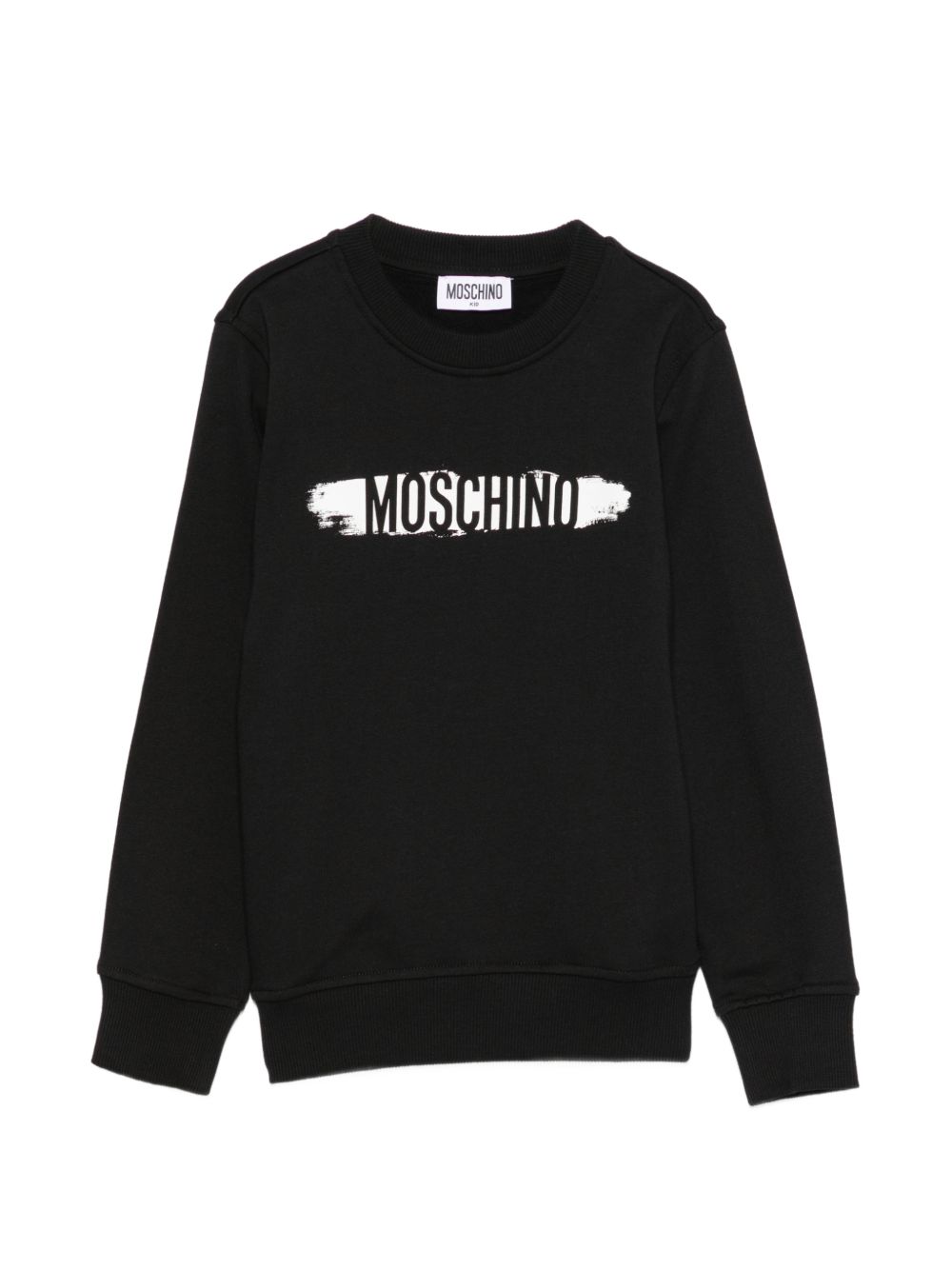 Felpa nera per bambino HUF0AALCA40 60100 Moschino Kids 