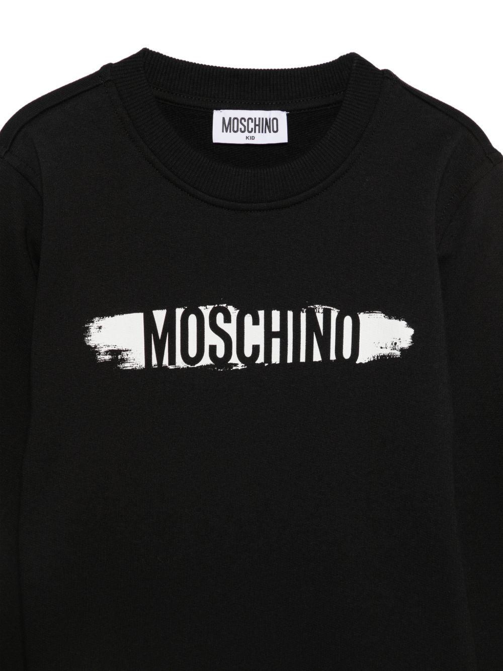 Felpa nera per bambino HUF0AALCA40 60100 Moschino Kids 