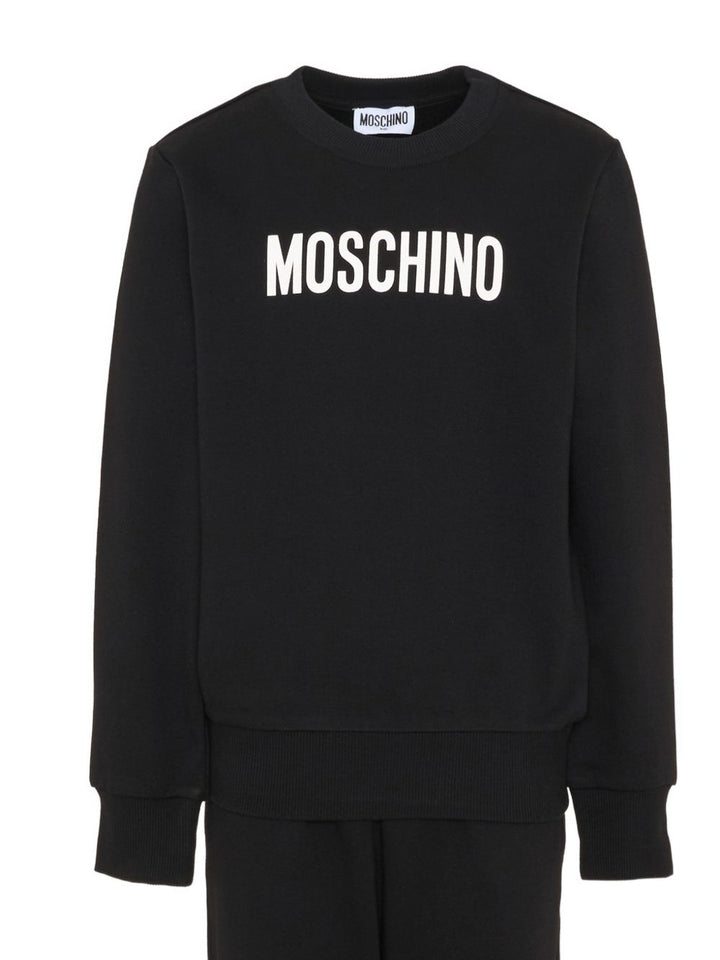 Completo sportivo nero per bambino HUK04SLCA93 60100 Moschino Kids 
