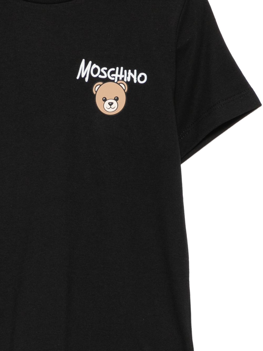 T-shirt nero per bambino HUM05VLAA34 60100 Moschino Kids 