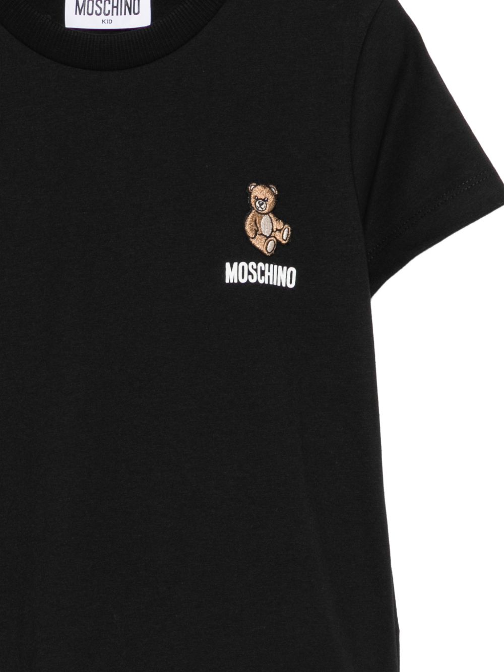 T-shirt nero per bambina HUM05YLAA59 60100 Moschino Kids 