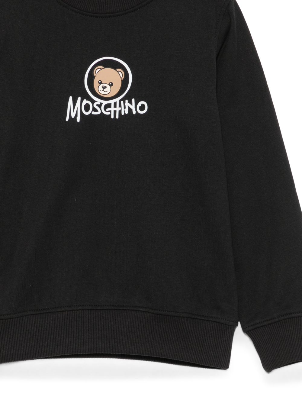 Felpa nera per bambino HXF08VLCA83 60100 Moschino Kids 