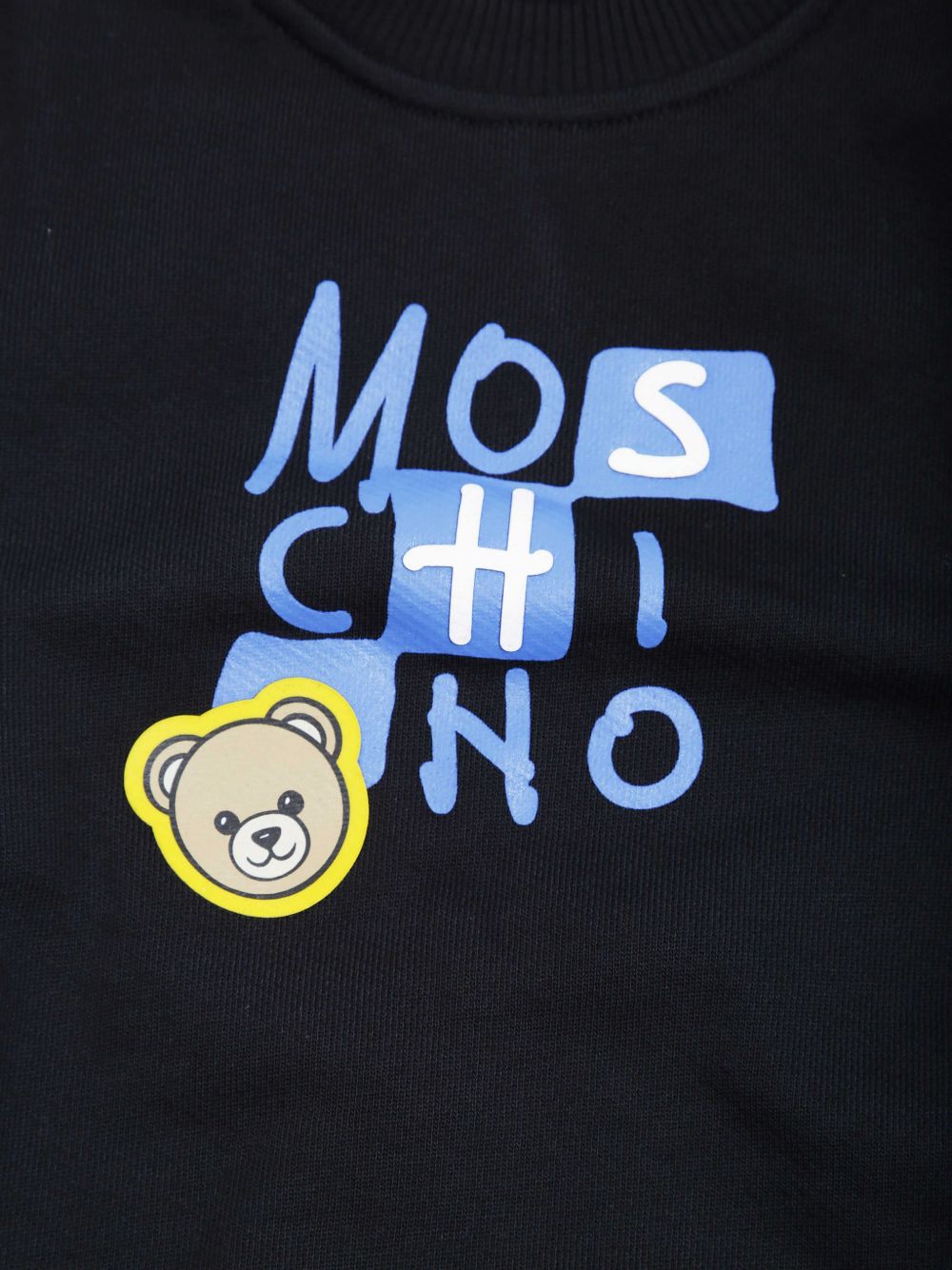 Felpa nera per bambino HZF08VLCA77 60100 Moschino Kids 
