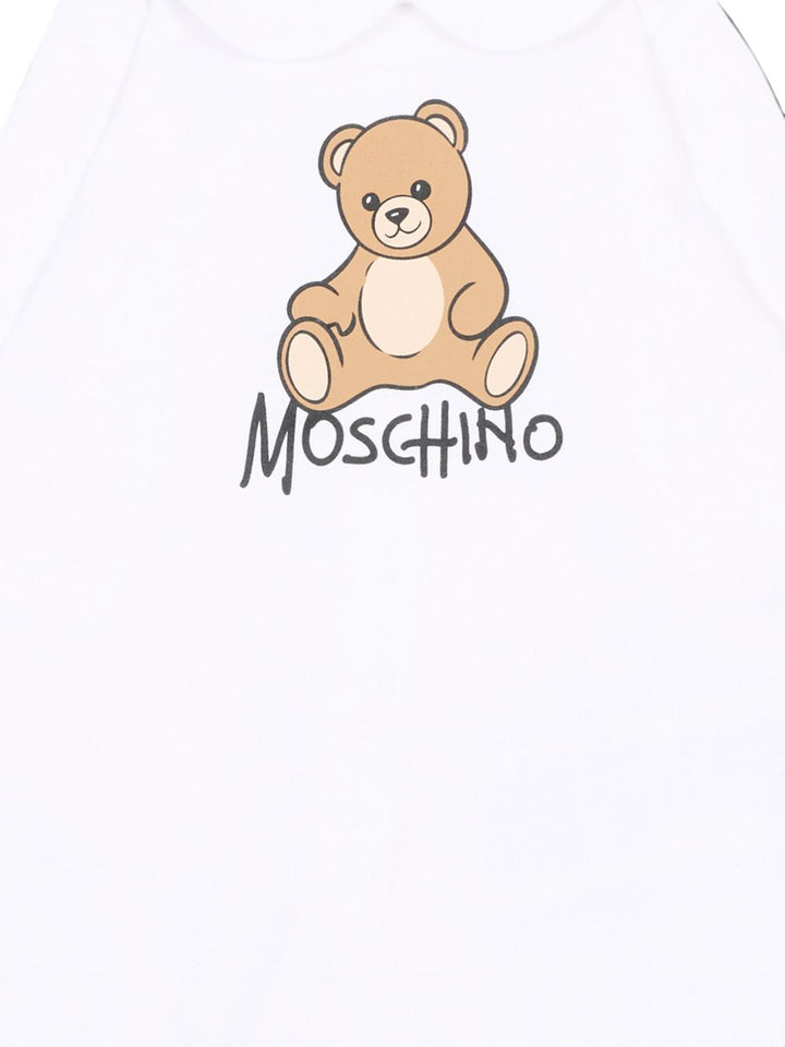 Tutina bianca per neonato M5Y037LCA40 10101 Moschino Kids 