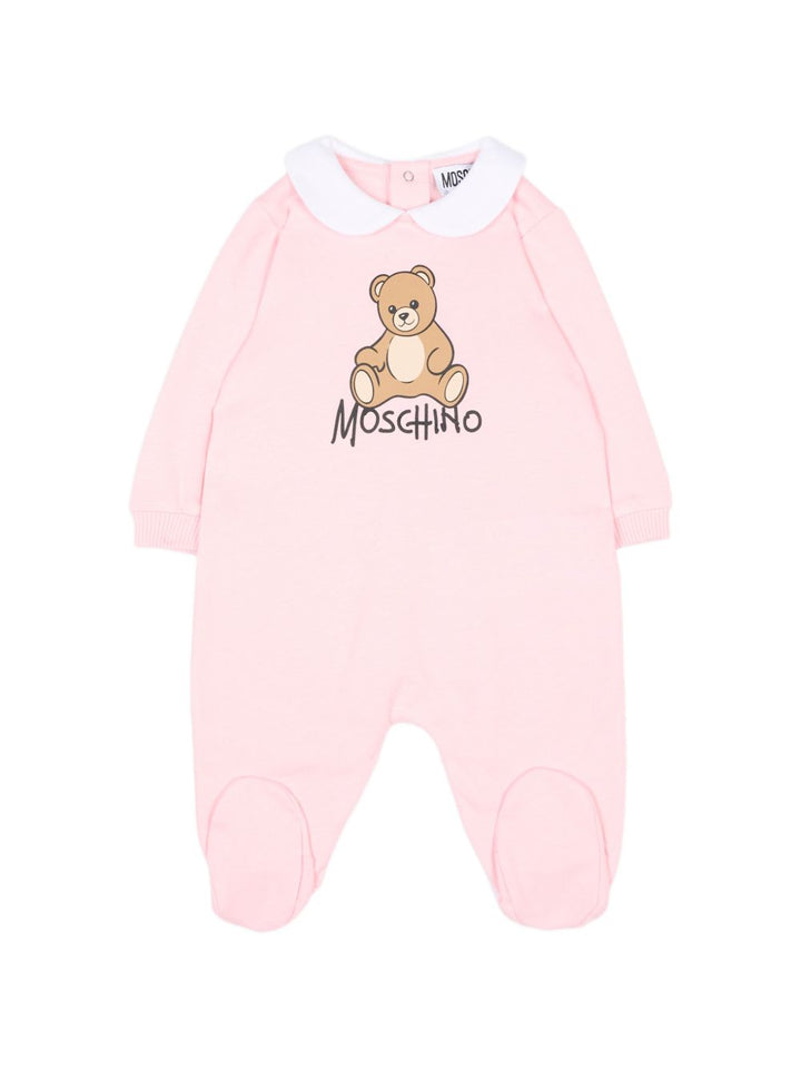 Tutina rosa chiaro per neonata M5Y037LCA40 50209 Moschino Kids 