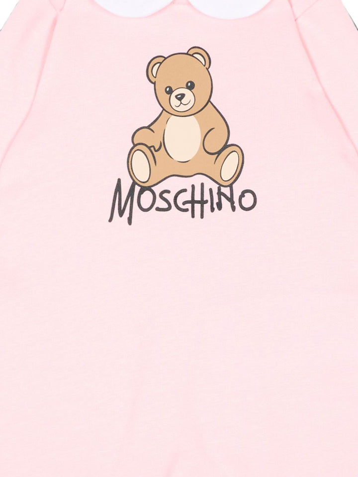 Tutina rosa chiaro per neonata M5Y037LCA40 50209 Moschino Kids 