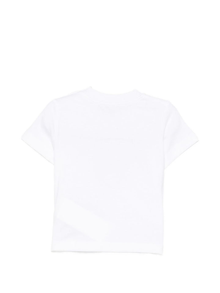 T-shirt bianco per neonato M6M047LAA34 10101 Moschino Kids 