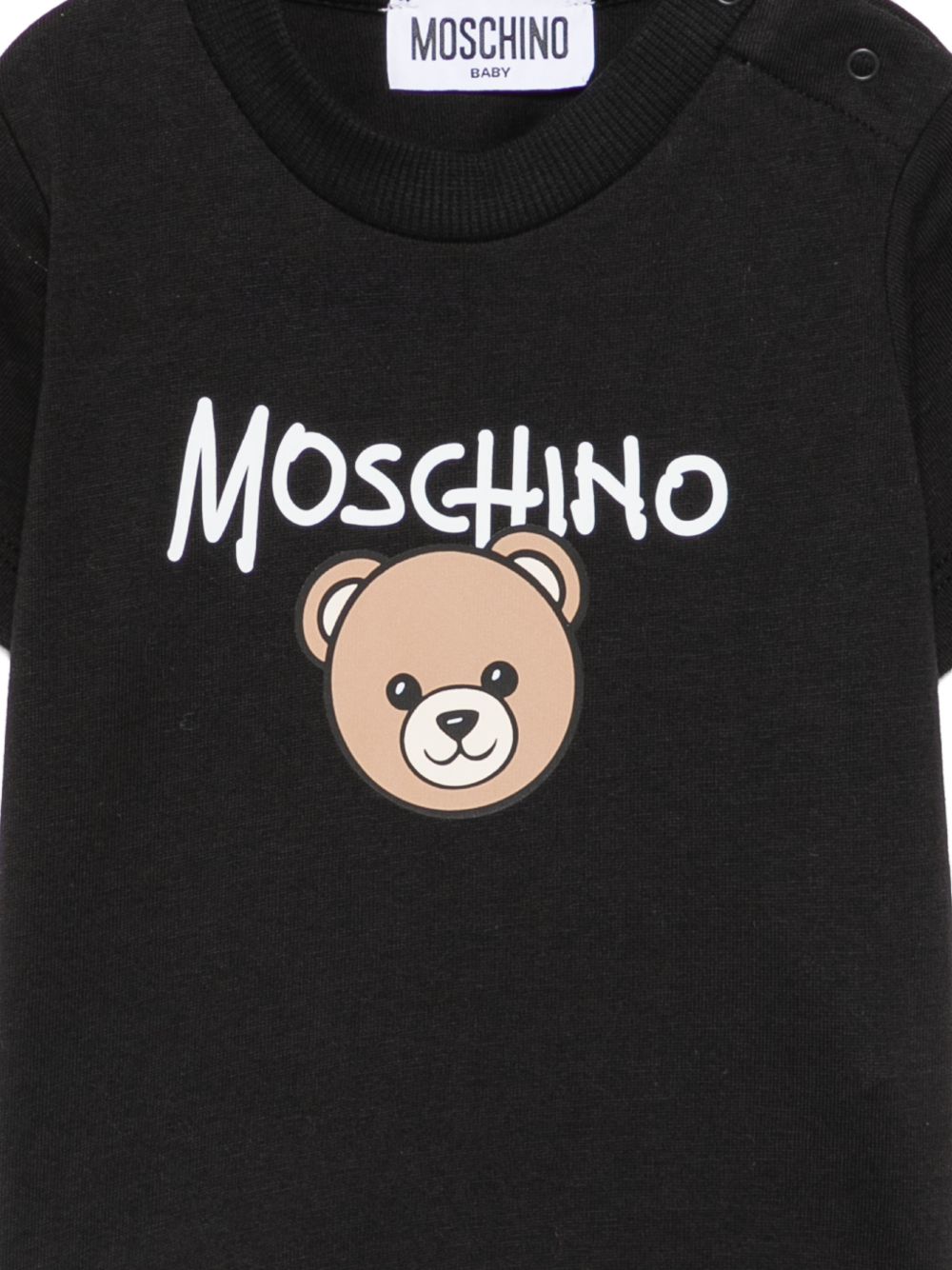 T-shirt nero per neonato M6M047LAA34 60100 Moschino Kids 