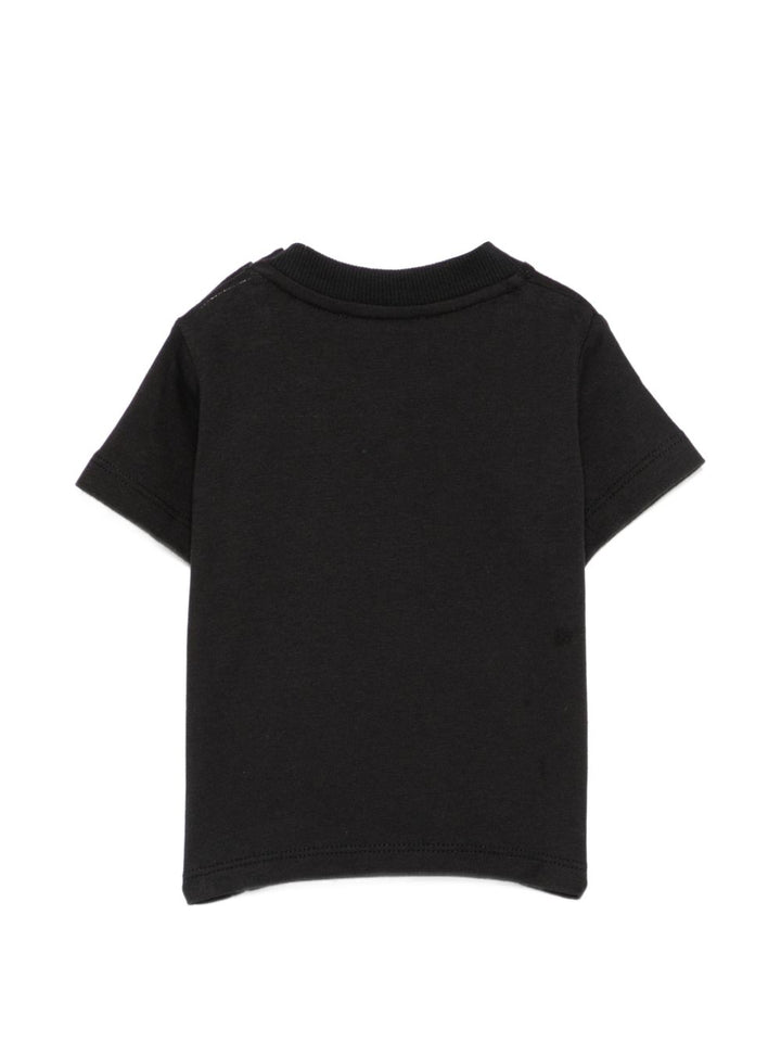 T-shirt nero per neonato M6M047LAA34 60100 Moschino Kids 