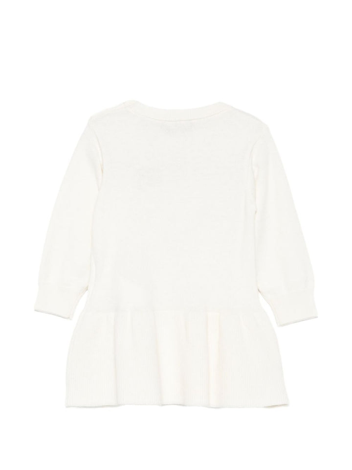 Abito bianco per neonata MAV0CTLHE66 10063 Moschino Kids 