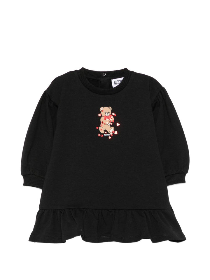 Abito nero per neonata MAV0CWLDA63 60100 Moschino Kids 