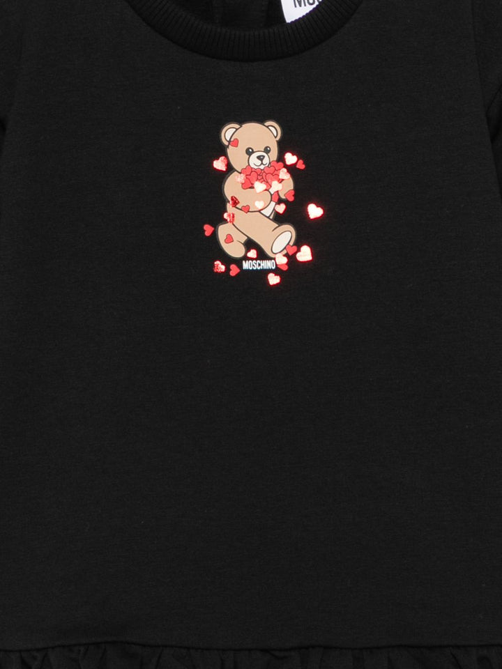 Abito nero per neonata MAV0CWLDA63 60100 Moschino Kids 