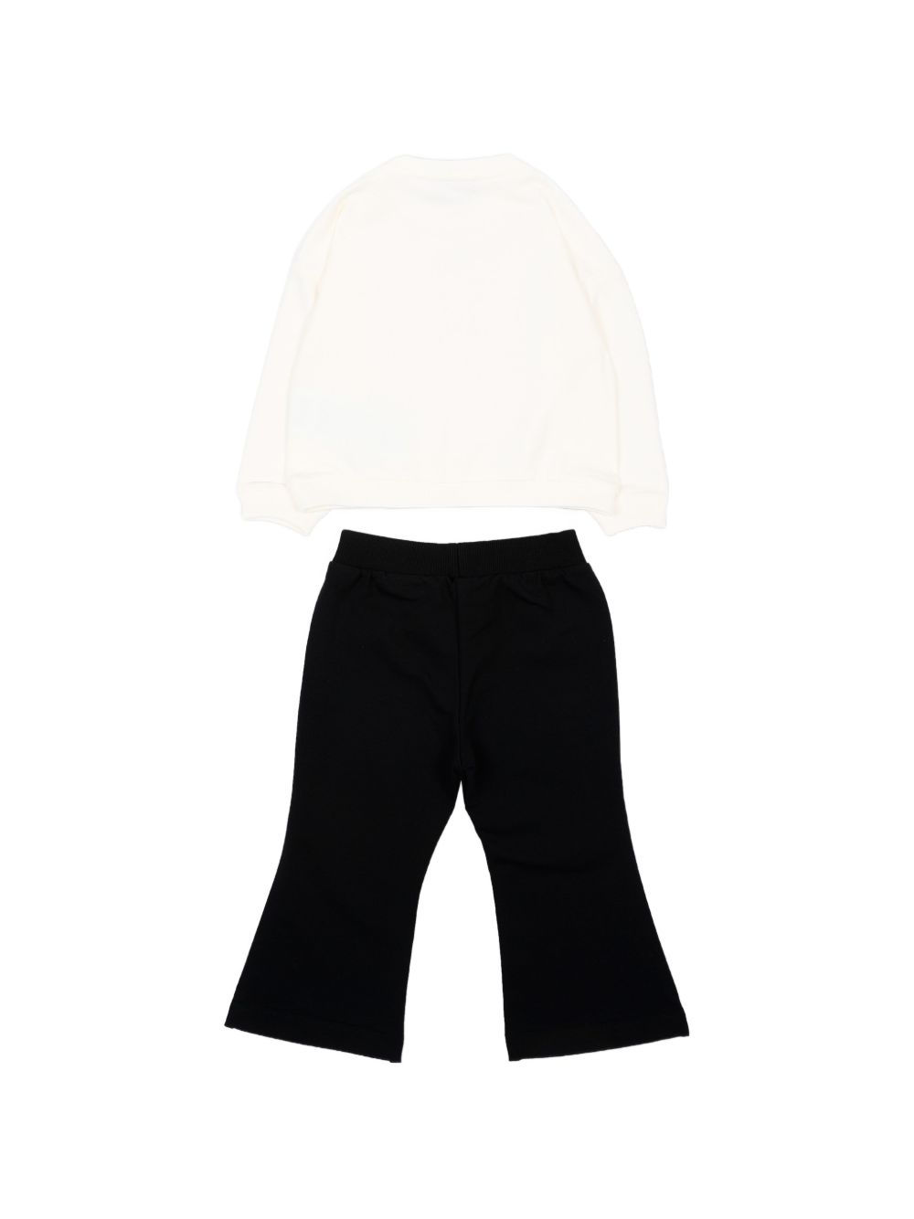 Completo sportivo bianco/nero per neonata MDK03GLDA63 83933 Moschino Kids 