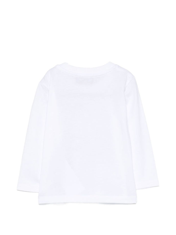 T-shirt bianco per neonato MOO014LAA20 10101 Moschino Kids 