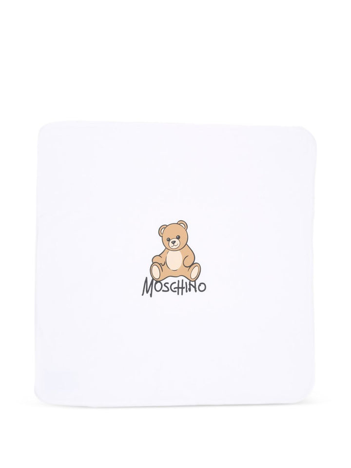 Coperta bianca per neonato MTB00FLCA40 10101 Moschino Kids 