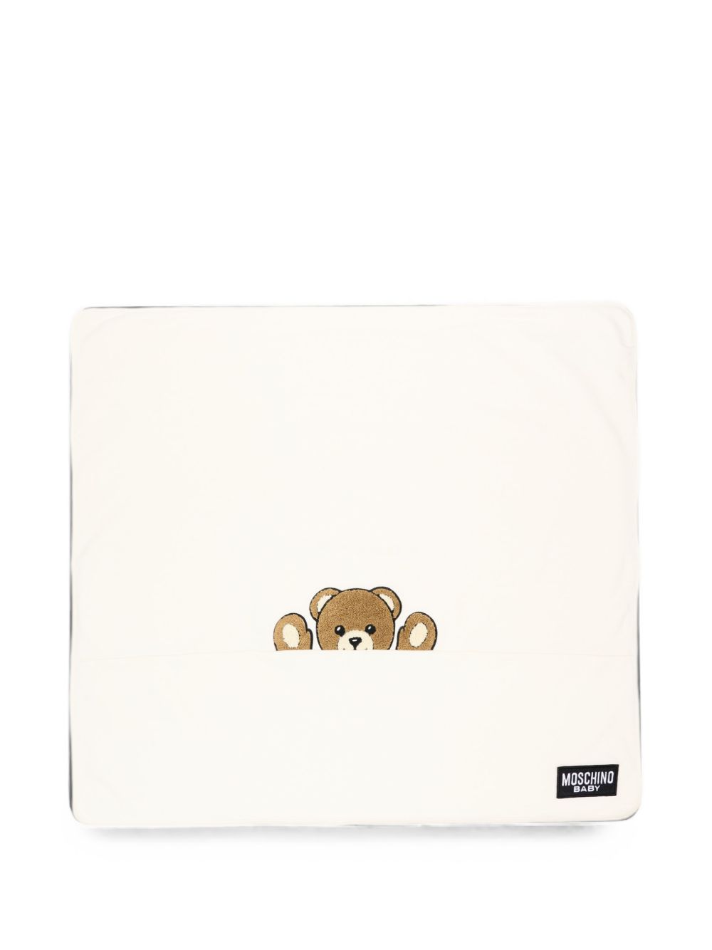Coperta bianco crema per neonato MUB00NLCA93 10063 Moschino Kids 