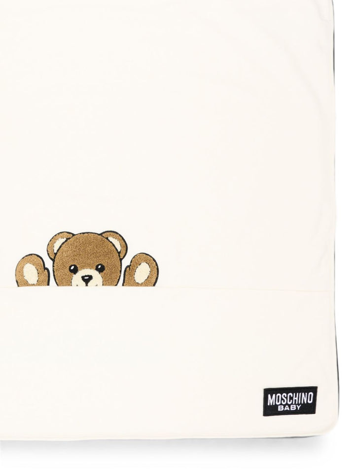 Coperta bianco crema per neonato MUB00NLCA93 10063 Moschino Kids 