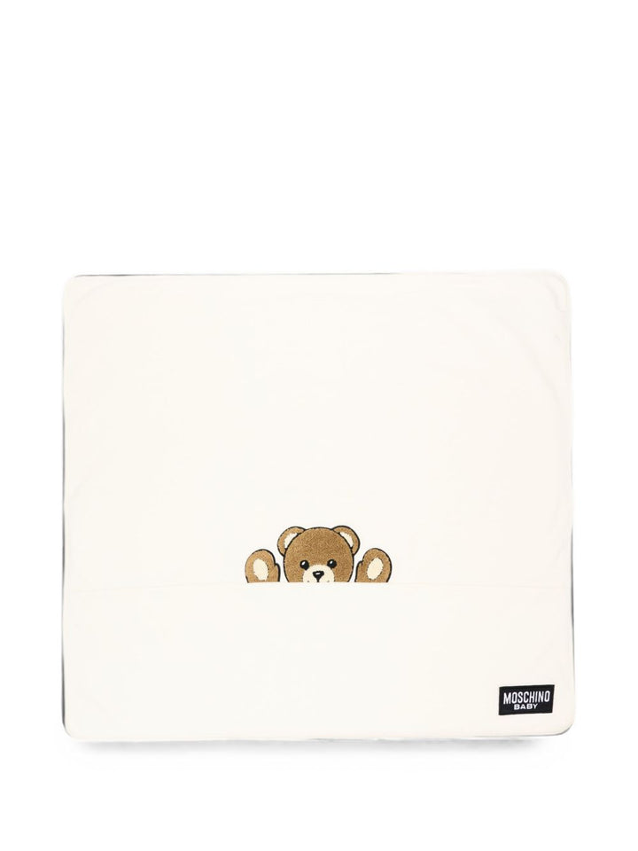 Coperta bianco crema per neonato MUB00NLCA93 10063 Moschino Kids 